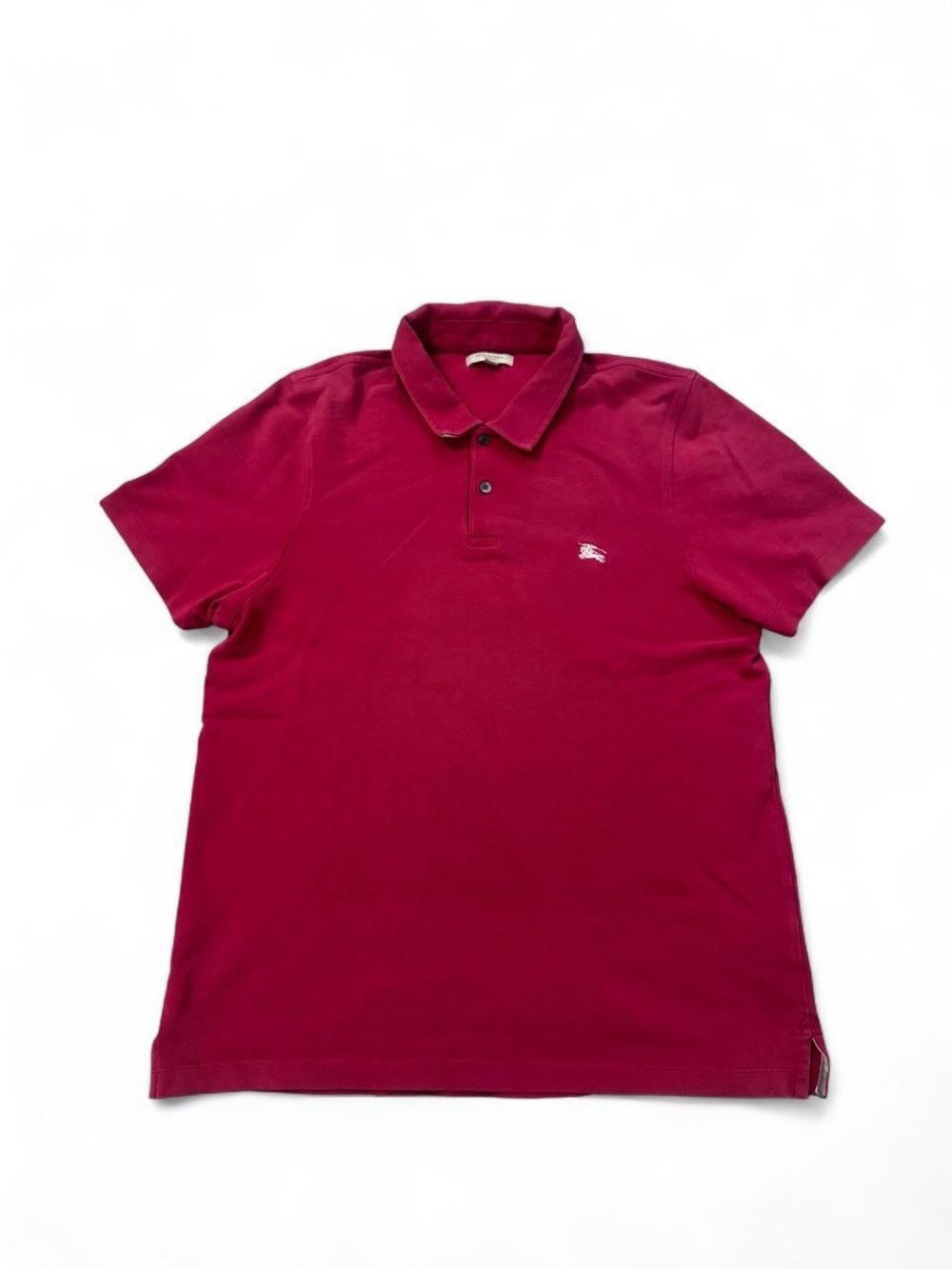 Burberry London embroidered logo polo shirt red XL mens